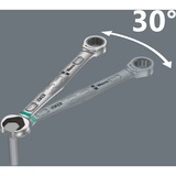 Wera Ringskralde-gaffelnøgle-sæt, omskiftelige 8,10,11,12,13,14,15,16,17,18,19 mm, 1/4", Krom, Chrom-molybdæn stål, Krom, Blank
