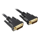 Sharkoon 3m DVI-D to DVI-D (24+1) DVI kabel Sort Sort, 3 m, DVI-D, DVI-D, Sort, Hanstik/Hanstik