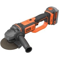 BLACK+DECKER Vinkelsliber BCG720M1 18 Volt inkls. batteri oplader mm. Sort/Orange, akku og oplader medfølger
