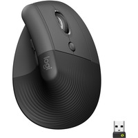 Logitech Lift mus Højre hånd RF trådløs + Bluetooth Optisk 4000 dpi grafit/Sort, Højre hånd, Vertikal design, Optisk, RF trådløs + Bluetooth, 4000 dpi, Grafit