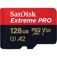 SanDisk Extreme PRO 128 GB MicroSDXC UHS-I Klasse 10, Hukommelseskort 128 GB, MicroSDXC, Klasse 10, UHS-I, 200 MB/s, 90 MB/s
