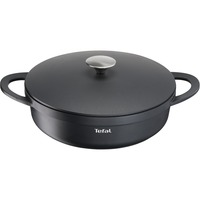 Tefal Trattoria E2187234 sovsegryde Rund Sort, Stegepande Sort, Rund, Sort, Aluminium, Titanium Extra, Aftagelig, Keramisk, Gas, Halogen, Induktion